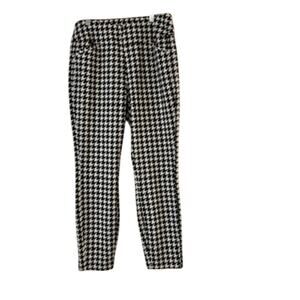NY&C Medium Houndstooth Stretch Pants NWT Black White Ankle Skinny